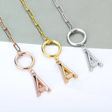 Initial Necklace For Women A-Z Alphabet Necklaces Hip-Hop Jewelry