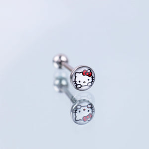 14G Tongue Ring Stainless Steel Barbell Jewelry External Thread