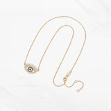 Charm Heart Evil Eye Necklace Zircon 925 Sterling Silver Women Pendant