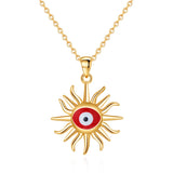 Vintage 925 Silver Evil Eye Necklace for Women