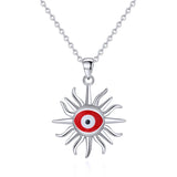 Vintage 925 Silver Evil Eye Necklace for Women