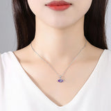 Evil Eye Necklace Choker 925 Sterling Silver Jewelry Lucky Gift
