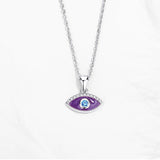 Evil Eye Necklace Choker 925 Sterling Silver Jewelry Lucky Gift