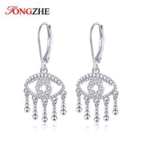 925 Sterling Silver Evil Eye Drop Earrings Female Jewelry