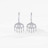 925 Sterling Silver Evil Eye Drop Earrings Female Jewelry