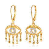 925 Sterling Silver Evil Eye Drop Earrings Female Jewelry