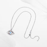 Turkey Evil Eye Necklace Resin Eye 925 Sterling Silver Pendant Choker Chain