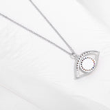 Turkey Evil Eye Necklace Resin Eye 925 Sterling Silver Pendant Choker Chain