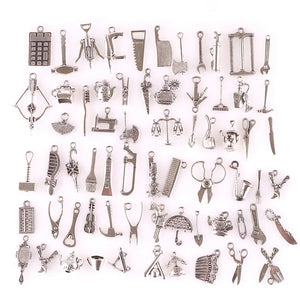 65pcs Vintage Construction Tool Charm Collection DIY Craft
