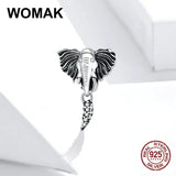Toothless Elephant Charm Retro Beads 925 Sterling Silver Jewelry