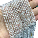 100% Natural Stone Clear Quartz Faceted Cube Gemstone Beads 4-5MM