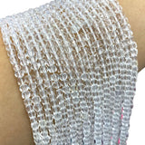 100% Natural Stone Clear Quartz Faceted Cube Gemstone Beads 4-5MM