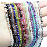 4mm Faceted Natural Stone Beads for Jewelry Making DIY Bracelet