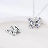 925 Sterling Silver Necklace Women Round Pendent CZ