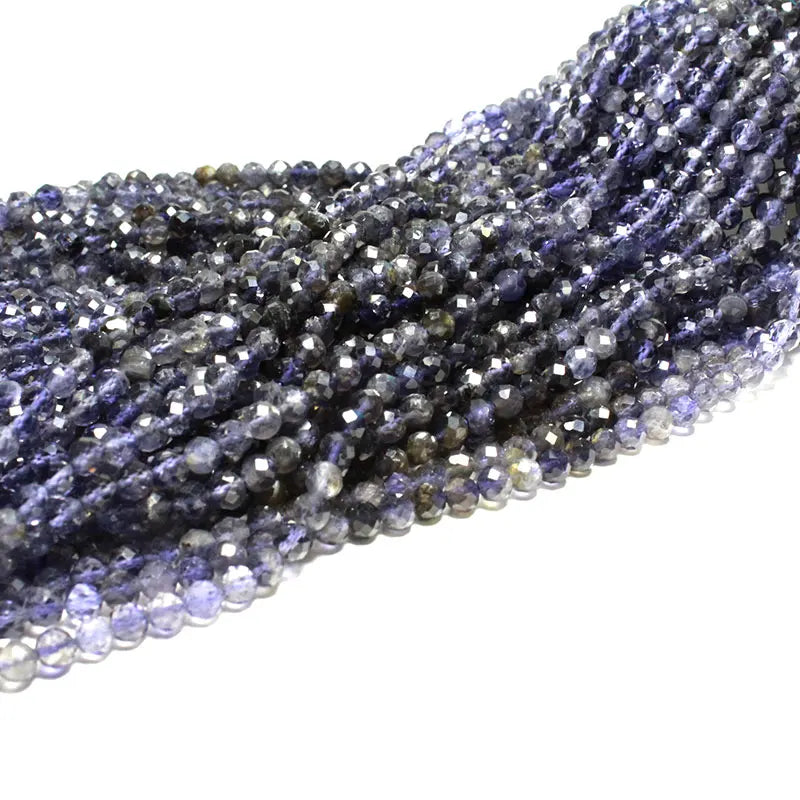 4MM Gradient Cordierite Natural Gem Stone Beads For Jewelry Making