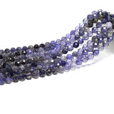 4MM Gradient Cordierite Natural Gem Stone Beads For Jewelry Making