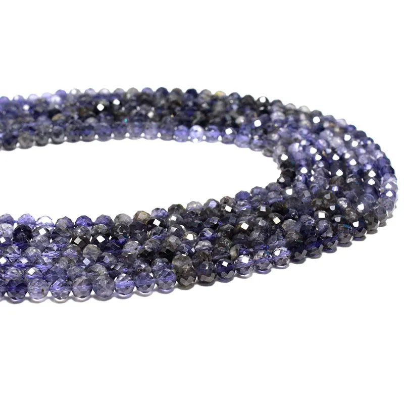 4MM Gradient Cordierite Natural Gem Stone Beads For Jewelry Making