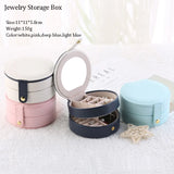 Women's Mini Stud Earrings Ring Jewelry Box Makeup Organizer