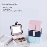 Women's Mini Stud Earrings Ring Jewelry Box Makeup Organizer