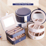 Women's Mini Stud Earrings Ring Jewelry Box Makeup Organizer
