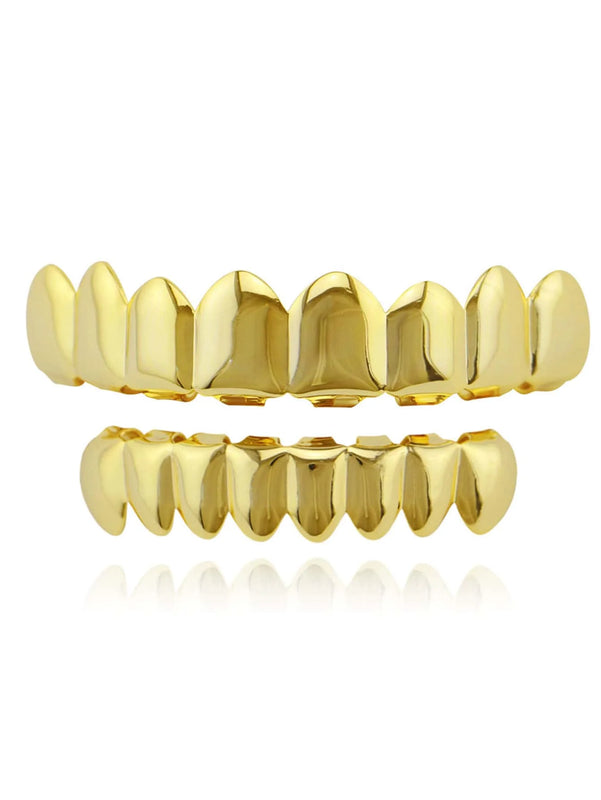 Halloween Mouth Grills Copper Plated Tooth Caps for Cosplay
