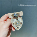 Vintage Bow Badges For Women Lady Portrait Brooches Pins Retro Crystal Jewelry