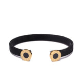Stainless Steel Roman Letters Cuff Bangles for Men Women