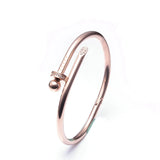 Stainless Steel Crystal Bangles Stylish Charm Cuff Bracelets