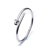 Stainless Steel Crystal Bangles Stylish Charm Cuff Bracelets