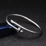Stainless Steel Crystal Bangles Stylish Charm Cuff Bracelets