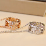 Classic Sterling Silver Round Paper Clip Necklace Men and Women