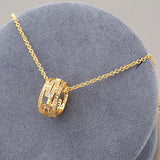 Classic Sterling Silver Round Paper Clip Necklace Men and Women