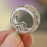 Classic Sterling Silver Round Paper Clip Necklace Men and Women