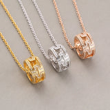 Classic Sterling Silver Round Paper Clip Necklace Men and Women