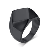 316L Stainless Steel Square Mens Boys Rings Size 8-12