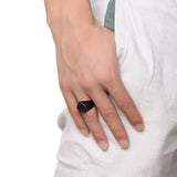 316L Stainless Steel Square Mens Boys Rings Size 8-12