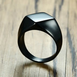 316L Stainless Steel Square Mens Boys Rings Size 8-12