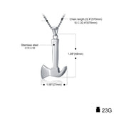 316L Stainless Steel Hatchet Pendant Necklace - Men's Women's Gift