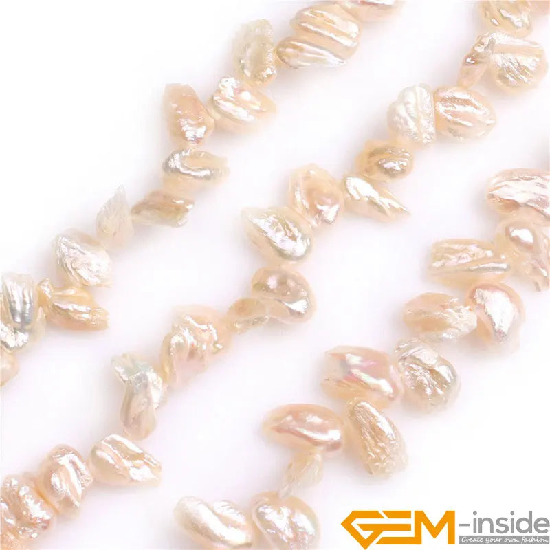 Natural Reborn Keshi Freshwater Pearls DIY Beads Strand 15 Inch