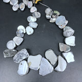 Rainbow Titanium Agate Slab Slice Beads for Jewelry Making