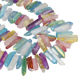Titanium Coated Quartz Crystal Points Loose Beads for Jewelry Making