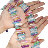 Titanium Coated Quartz Crystal Points Loose Beads for Jewelry Making