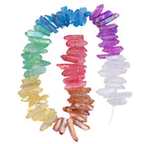 Titanium Coated Quartz Crystal Points Loose Beads for Jewelry Making