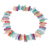Titanium Coated Quartz Crystal Points Loose Beads for Jewelry Making