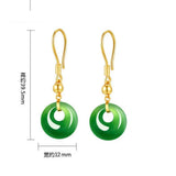 Emerald Green Jade Jadeite Earrings Cultured Freshwater Hook