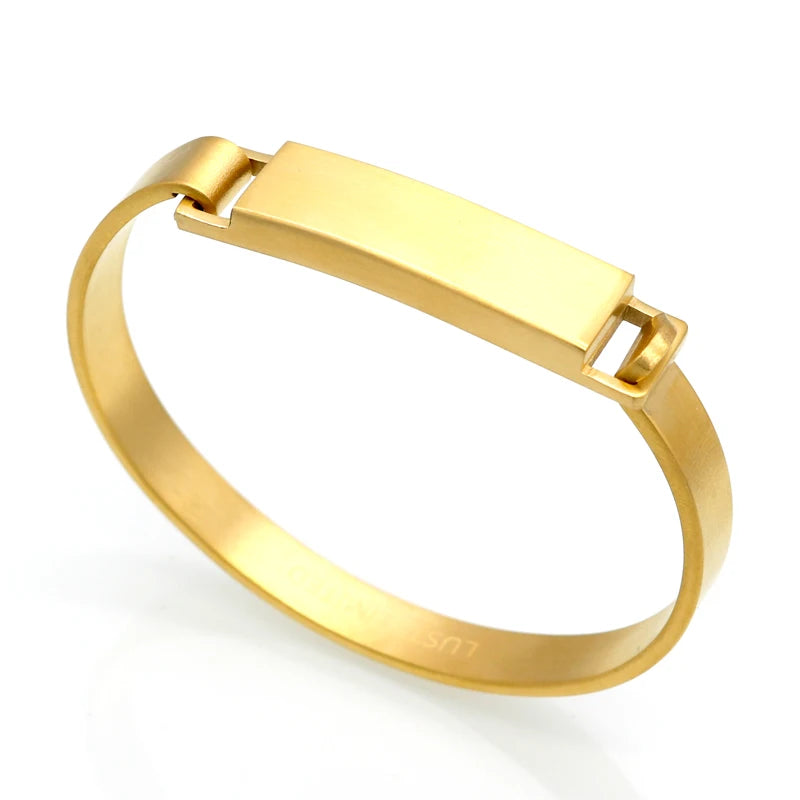 Men's Stainless Steel Love Bracelet Punk Bangle