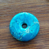 Natural Stone Pendant 40mm Circle Peace Clasp DIY Necklace Jewelry Accessory
