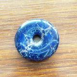 Natural Stone Pendant 40mm Circle Peace Clasp DIY Necklace Jewelry Accessory