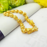 Retro 24K Dragon Head Chain Men Bracelet