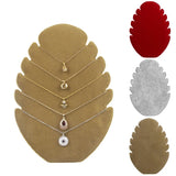 Flame Necklace Pendant Chain Display Holder Stand Velvet Easel Rack